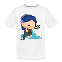 Thumbnail for Kid’s Astro Girl Aquarius Premium Organic T-Shirt - white