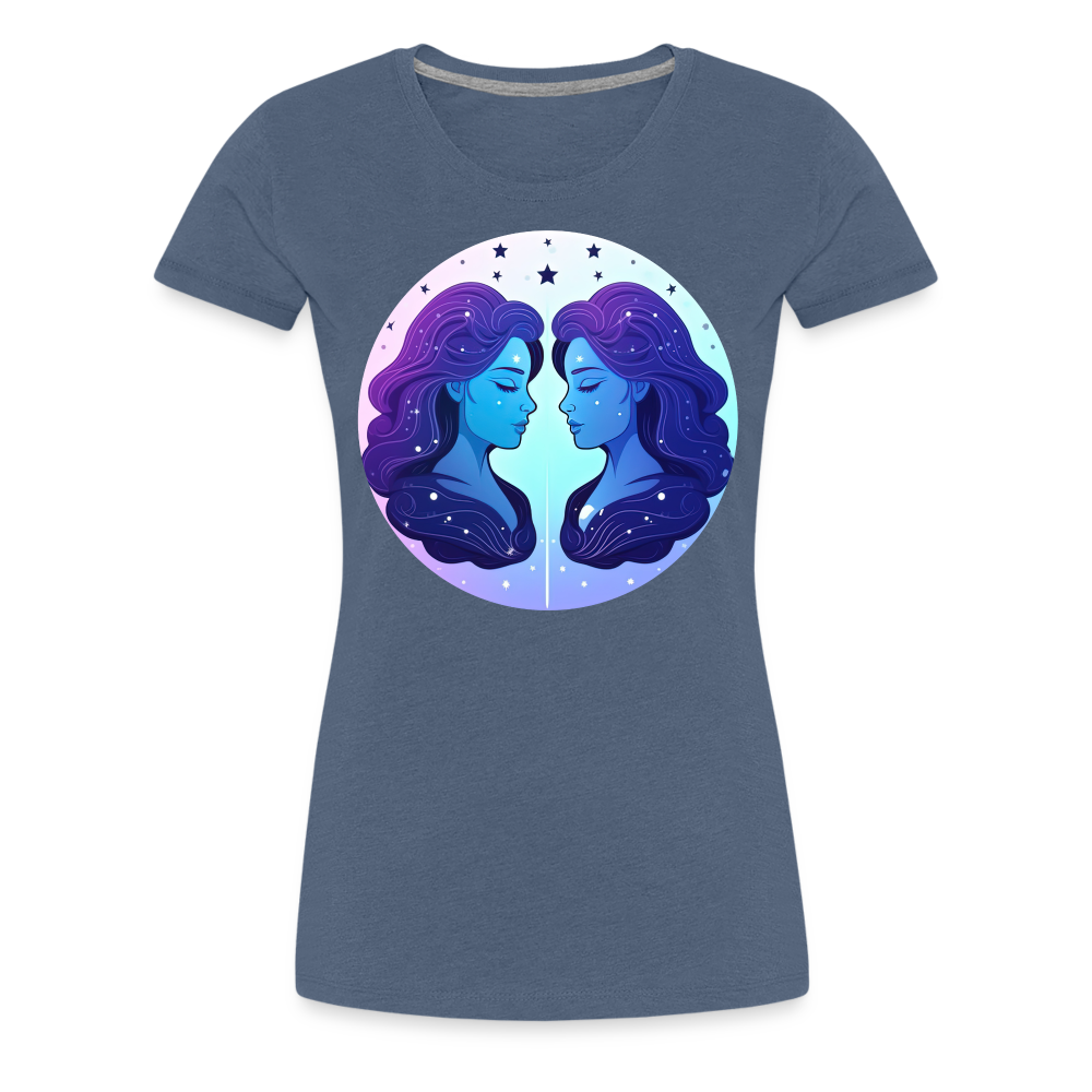 Women’s Magic Gemini Premium T-Shirt - heather blue