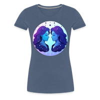 Thumbnail for Women’s Magic Gemini Premium T-Shirt - heather blue