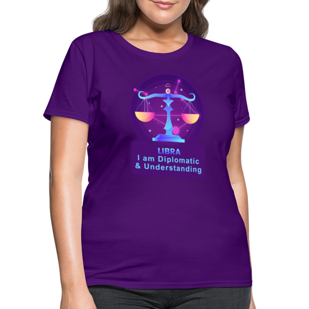 Women's Neon Libra T-Shirt - purple