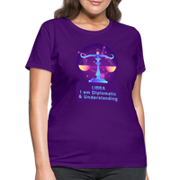 Thumbnail for Women's Neon Libra T-Shirt - purple