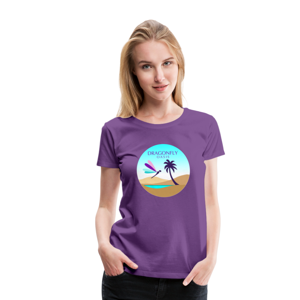 Women's Dragonfly Oasis V.2 Premium T-Shirt - purple