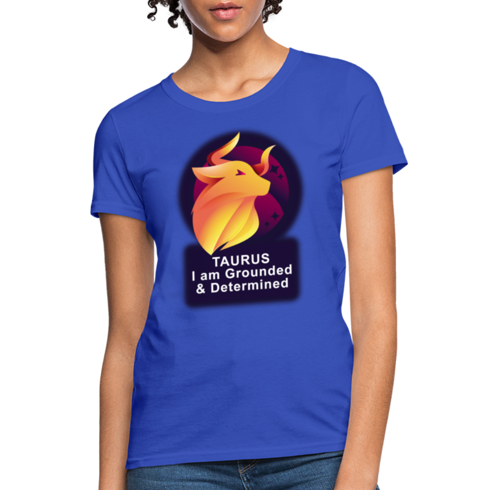 Women's Glow Taurus T-Shirt - royal blue