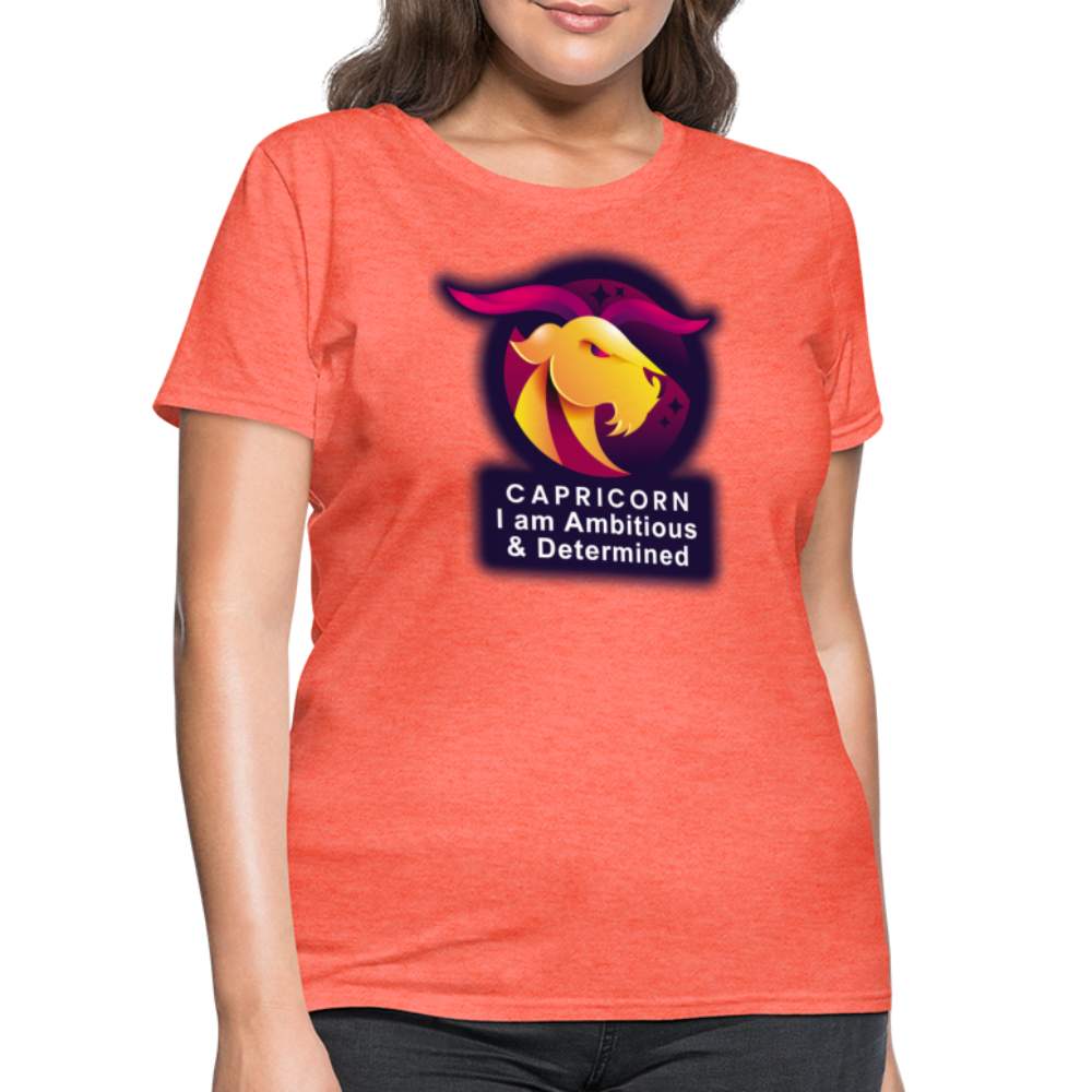 Women's Glow Capricorn T-Shirt - heather coral