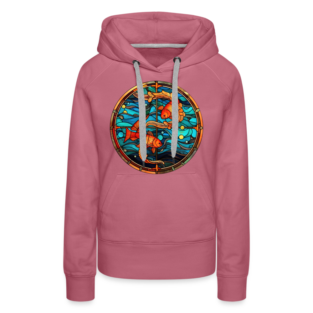 Women’s Mosaic Pisces Premium Hoodie - mauve