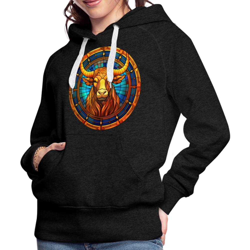 Women’s Mosaic Taurus Premium Hoodie - charcoal grey