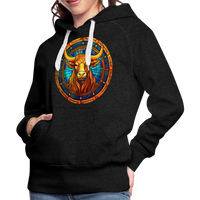 Thumbnail for Women’s Mosaic Taurus Premium Hoodie - charcoal grey