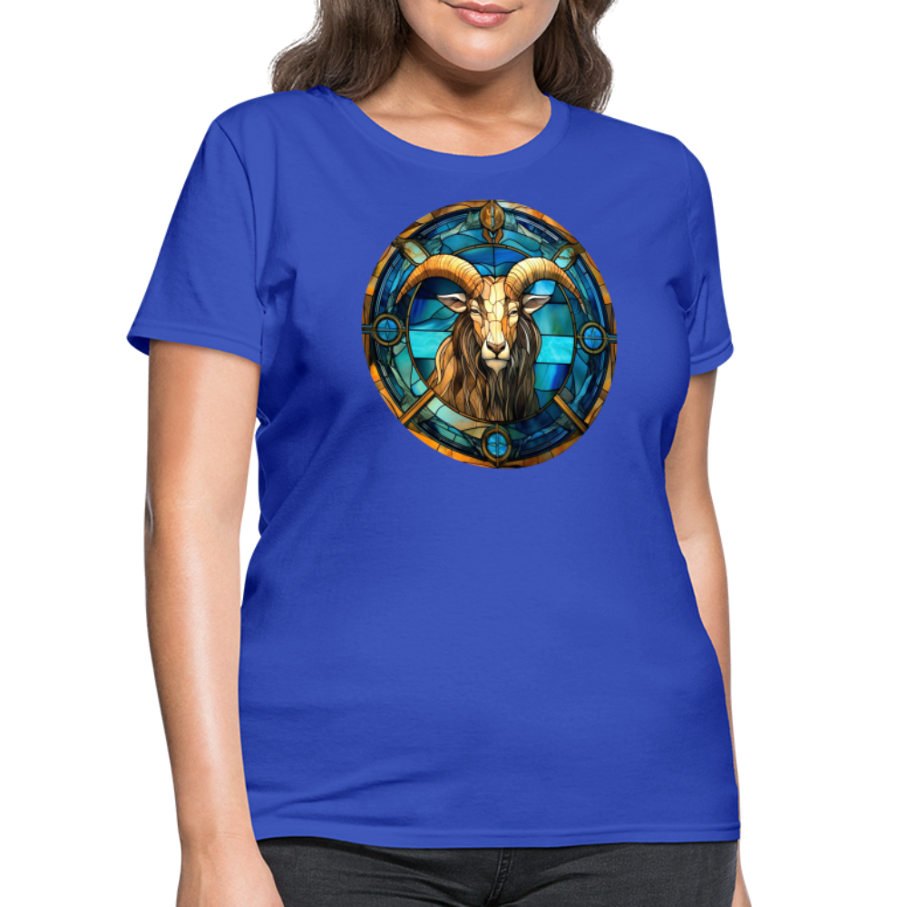 Women's Mosaic Capricorn T-Shirt - royal blue