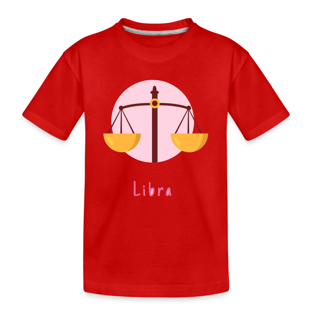 Kid’s Astro Toon Libra Premium Organic T-Shirt - red