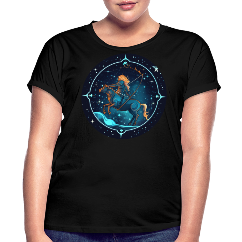 Women's Magic Sagittarius Relaxed Fit T-Shirt - black