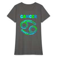 Thumbnail for Women's Power Words Cancer T-Shirt - charcoal