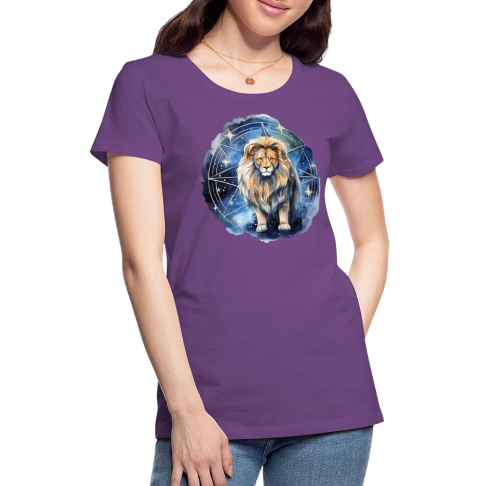 Women's Mythical Words Leo Premium T-Shirt - purple