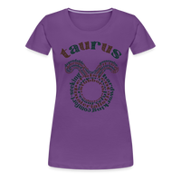 Thumbnail for Women's Power Words Taurus Premium T-Shirt - purple