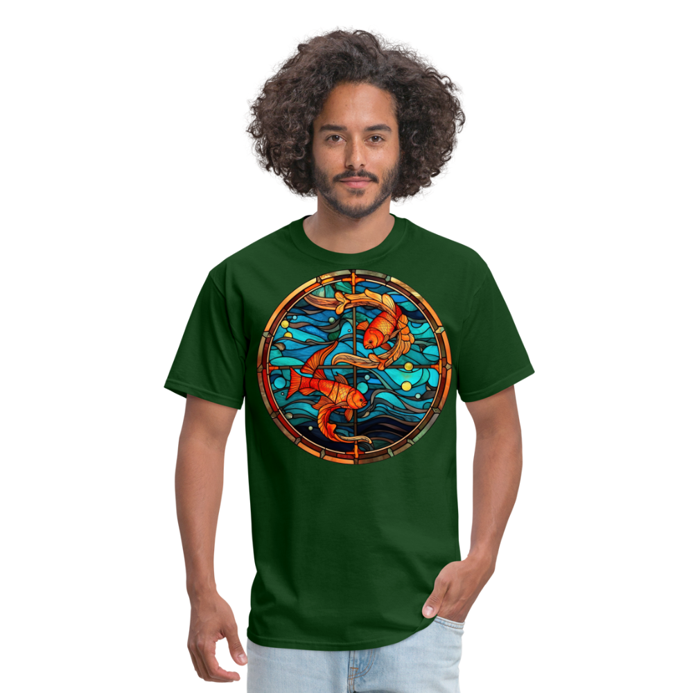 Men's Mosaic Pisces Classic T-Shirt - forest green