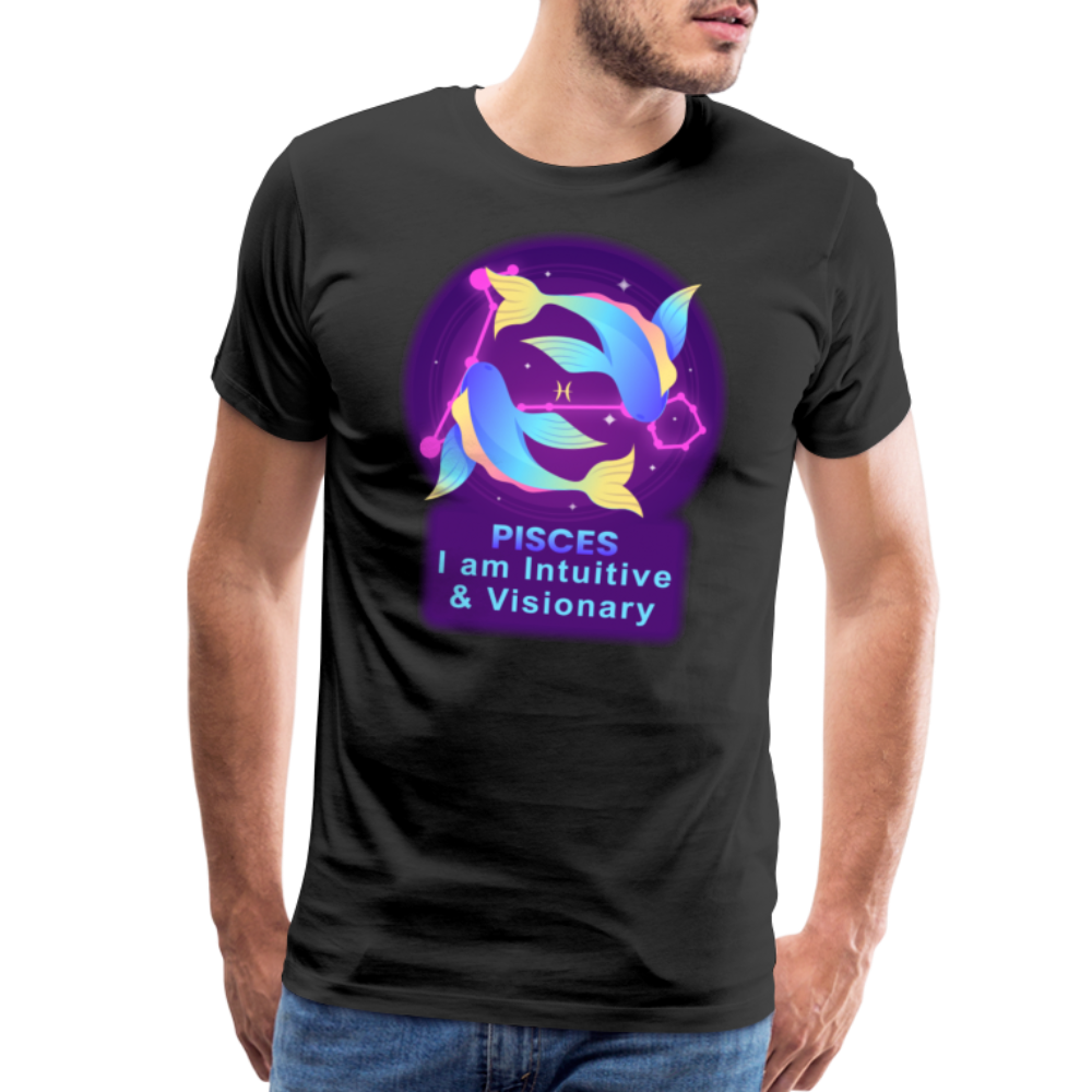 Men's Neon Pisces Premium T-Shirt - black