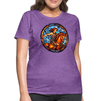 Thumbnail for Women's Mosaic Sagittarius T-Shirt - purple heather