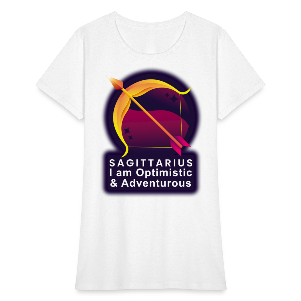 Women's Glow Sagittarius T-Shirt - white