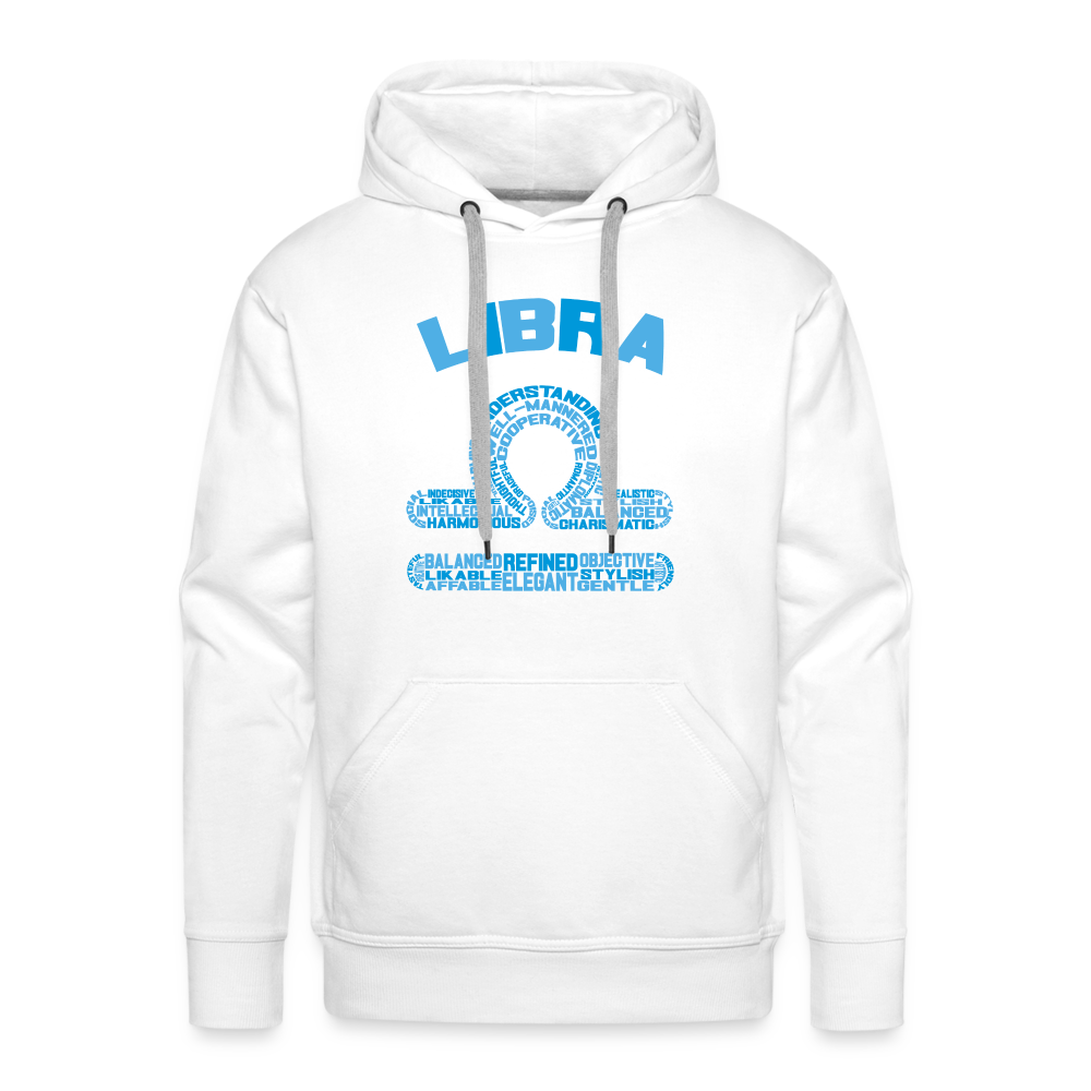 Men's Power Words Libra Premium Hoodie - white