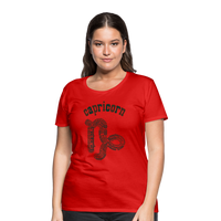 Thumbnail for Women's Power Words Capricorn Premium T-Shirt - red