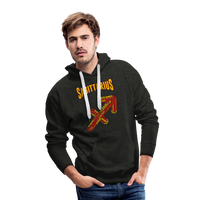 Thumbnail for Men's Power Words Sagittarius Premium Hoodie - charcoal grey