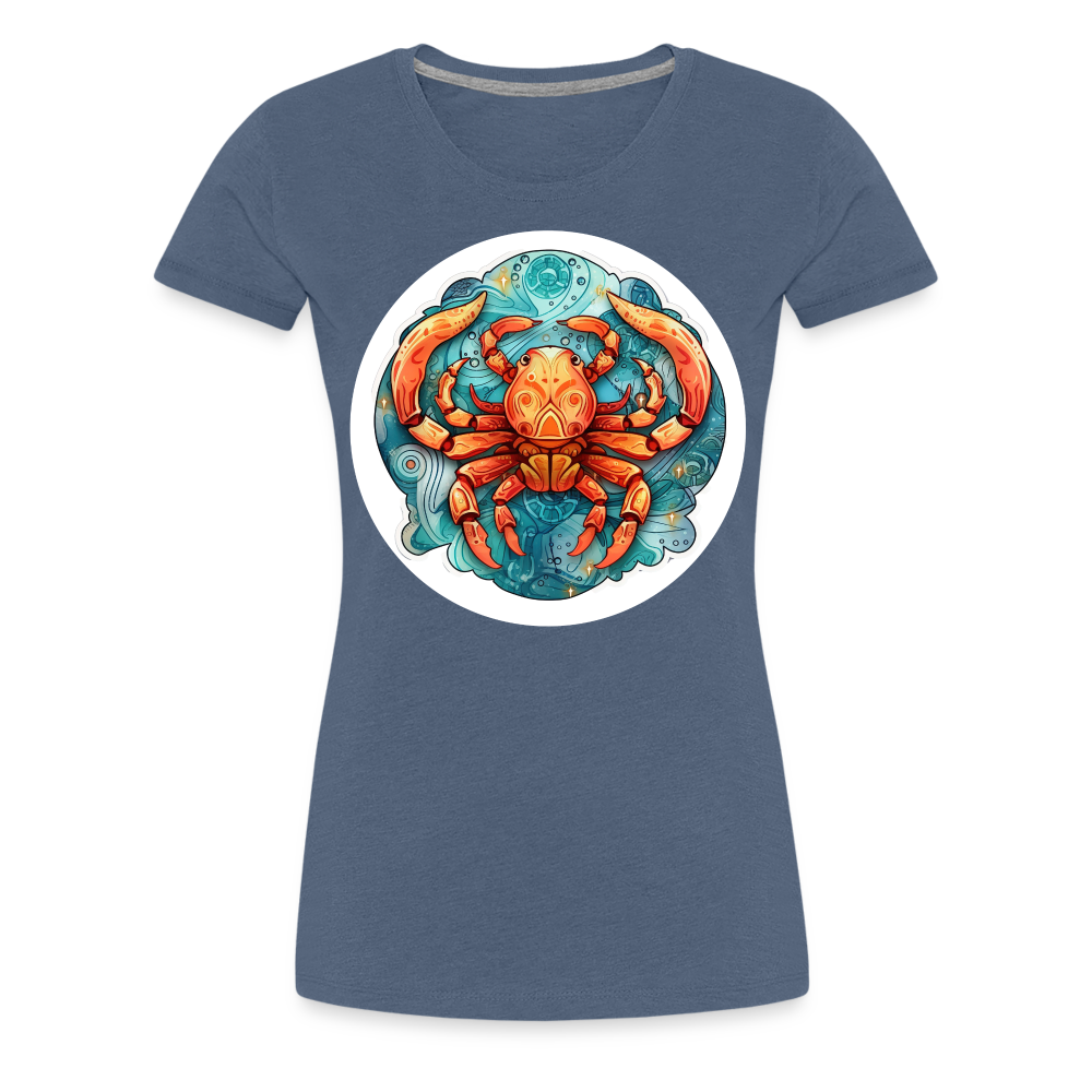 Women’s Symbol Cancer Premium T-Shirt - heather blue