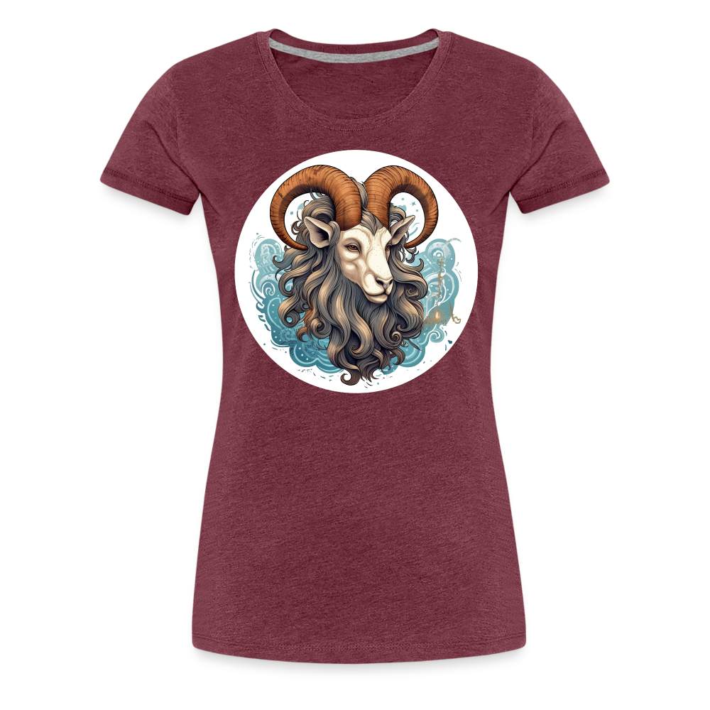 Women’s Symbol Capricorn Premium T-Shirt - heather burgundy