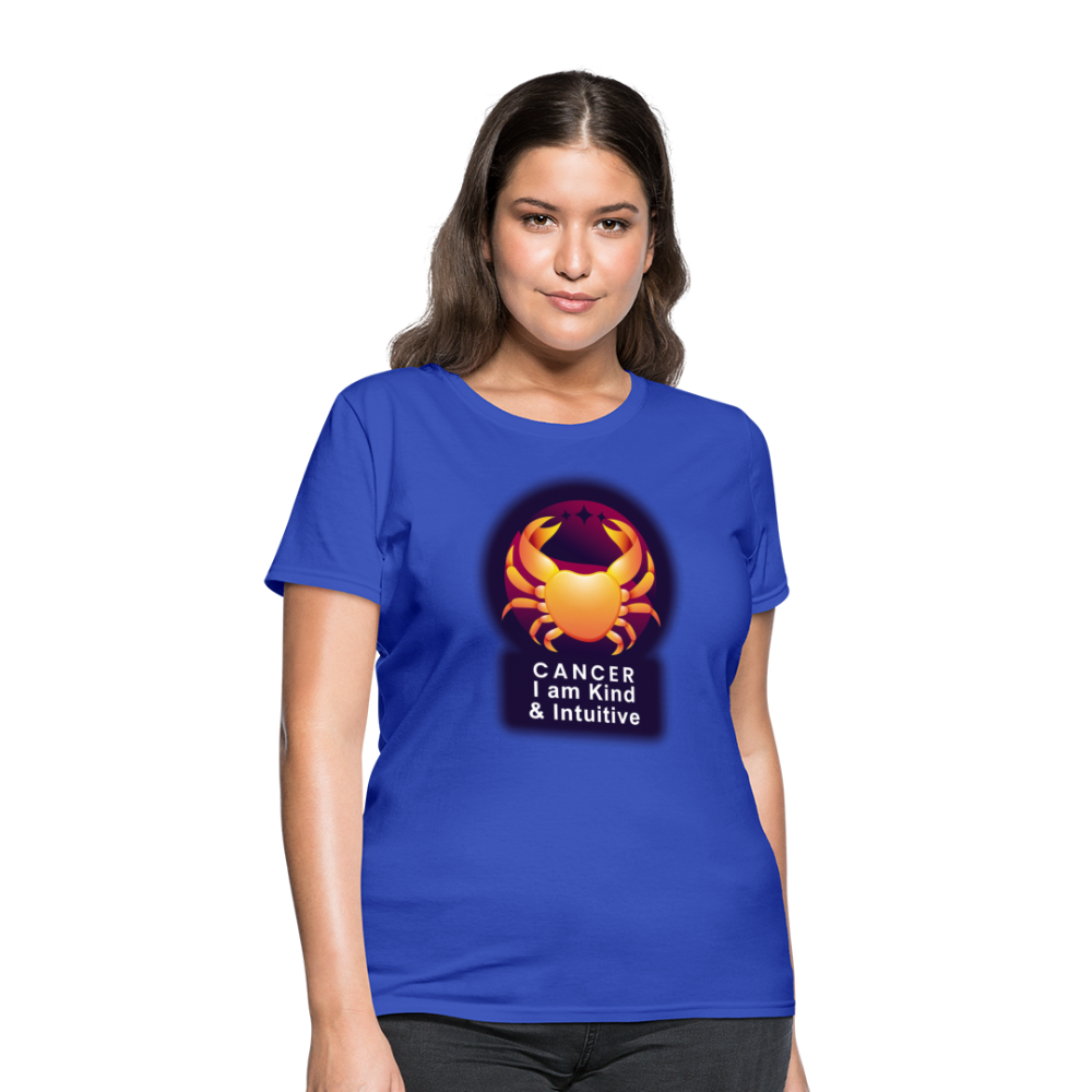 Women's Glow Cancer T-Shirt - royal blue