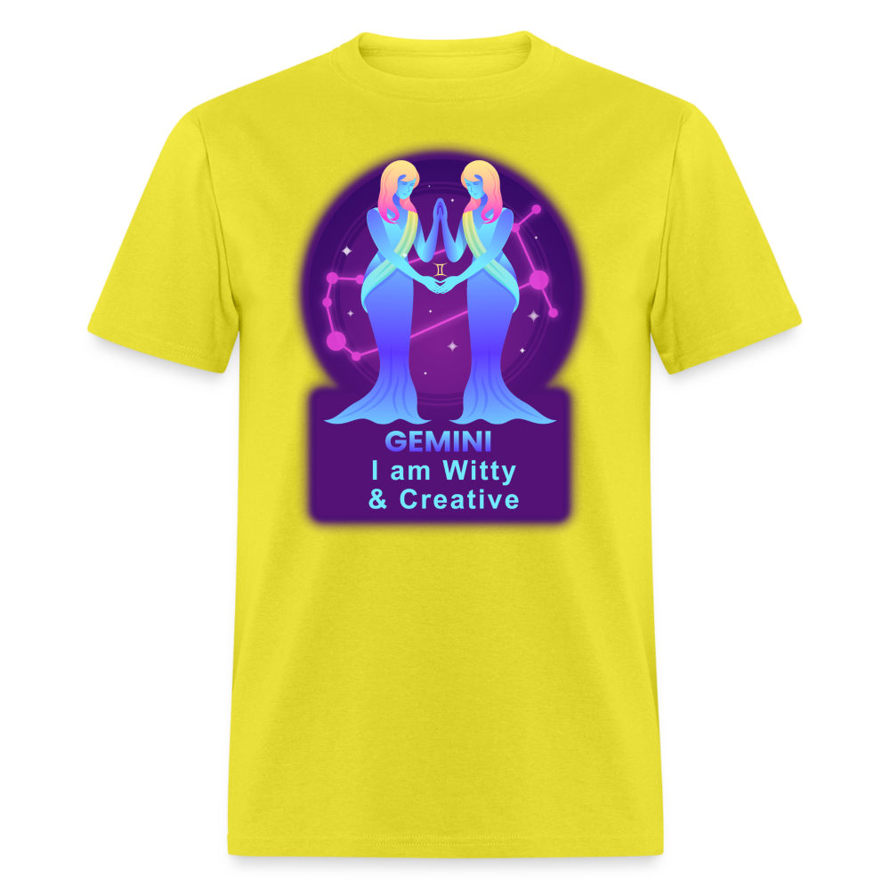 Men's Neon Gemini Classic T-Shirt - yellow