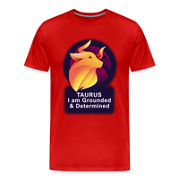 Thumbnail for Men's Glow Taurus Premium T-Shirt - red