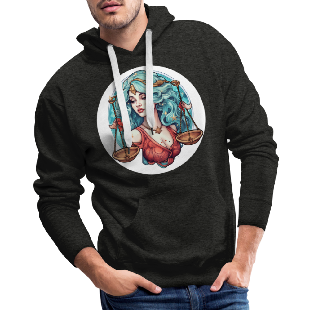 Men’s Symbol Libra Premium Hoodie - charcoal grey