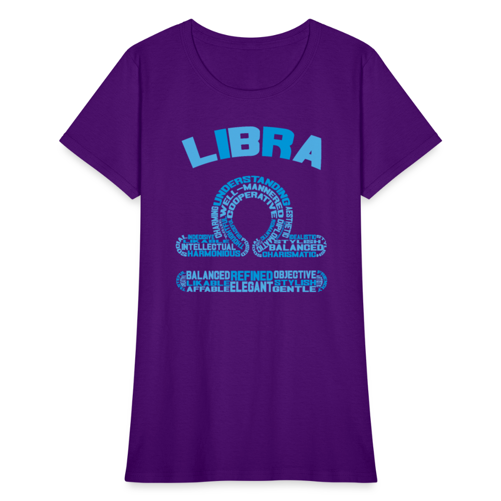 Women's Power Words Libra T-Shirt - purple