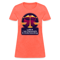 Thumbnail for Women's Glow Libra T-Shirt - heather coral