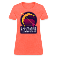 Thumbnail for Women's Glow Sagittarius T-Shirt - heather coral