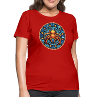 Thumbnail for Women's Mosaic Cancer T-Shirt - red