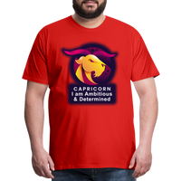 Thumbnail for Men's Glow Capricorn Premium T-Shirt - red