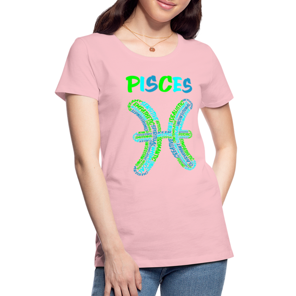 Women's Power Words Pisces Premium T-Shirt - pink