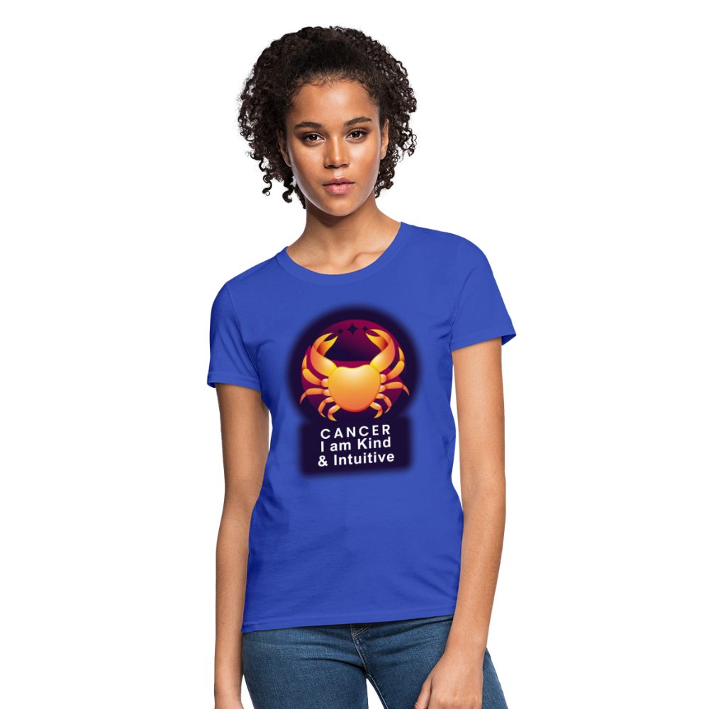 Women's Glow Cancer T-Shirt - royal blue