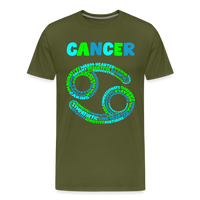 Thumbnail for Men's Power Words Cancer Premium T-Shirt - olive green