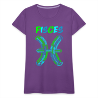 Thumbnail for Women's Power Words Pisces Premium T-Shirt - purple