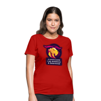 Thumbnail for Women's Glow Capricorn T-Shirt - red