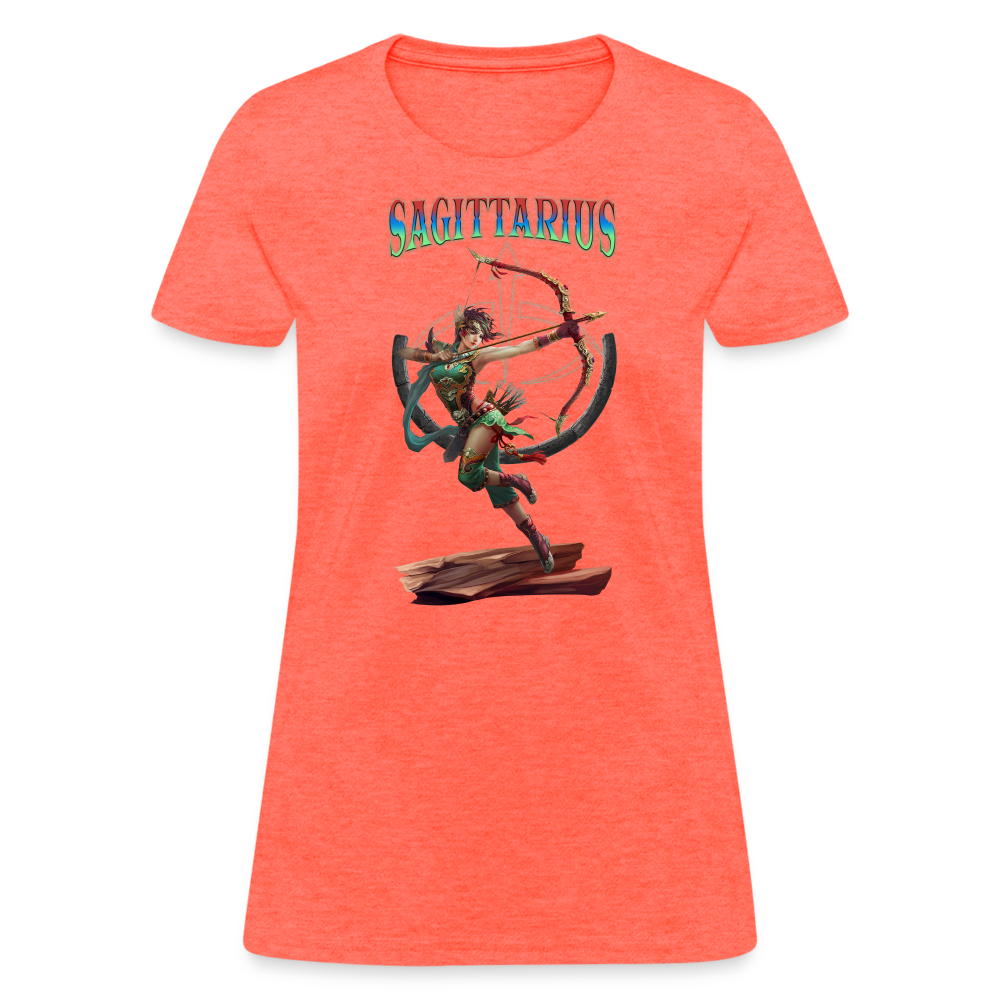 Astral Sagittarius Women's T-Shirt - heather coral