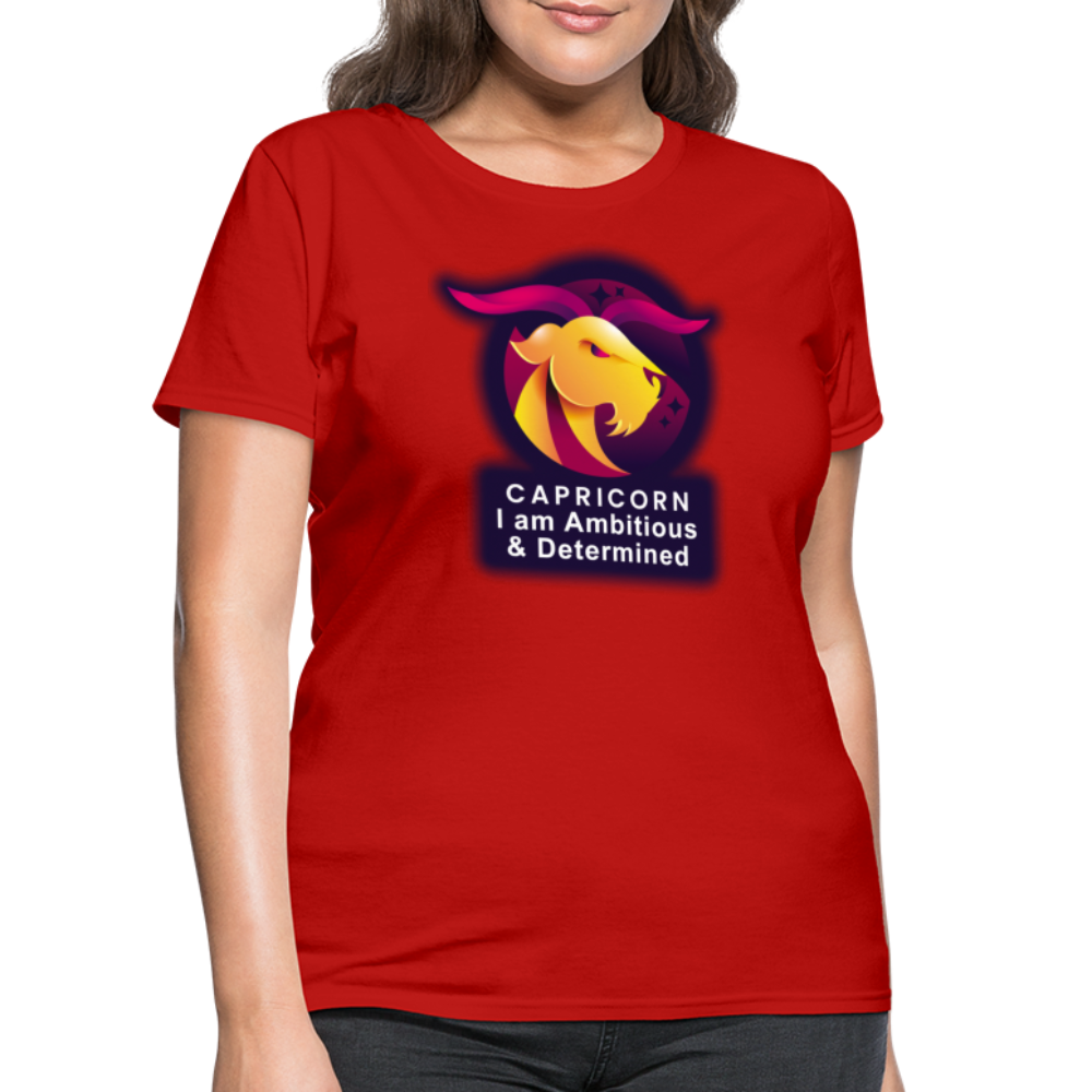 Women's Glow Capricorn T-Shirt - red