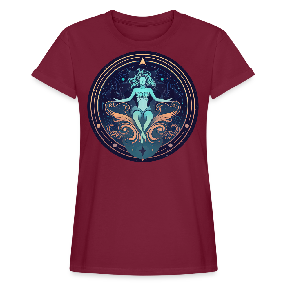 Women's Mystic Aquarius Relaxed Fit T-Shirt - burgundy