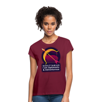 Thumbnail for Women's Glow Sagittarius Relaxed Fit T-Shirt - burgundy