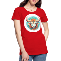 Thumbnail for Women’s Symbol Taurus Premium T-Shirt - red