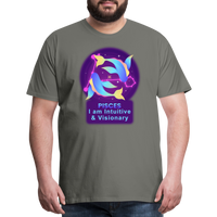 Thumbnail for Men's Neon Pisces Premium T-Shirt - asphalt gray