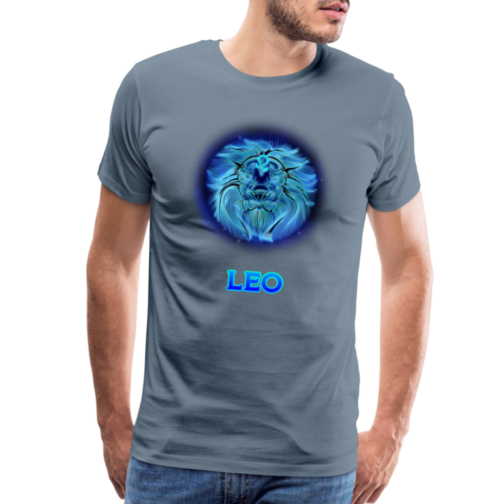 Men's Leo Premium T-Shirt - steel blue