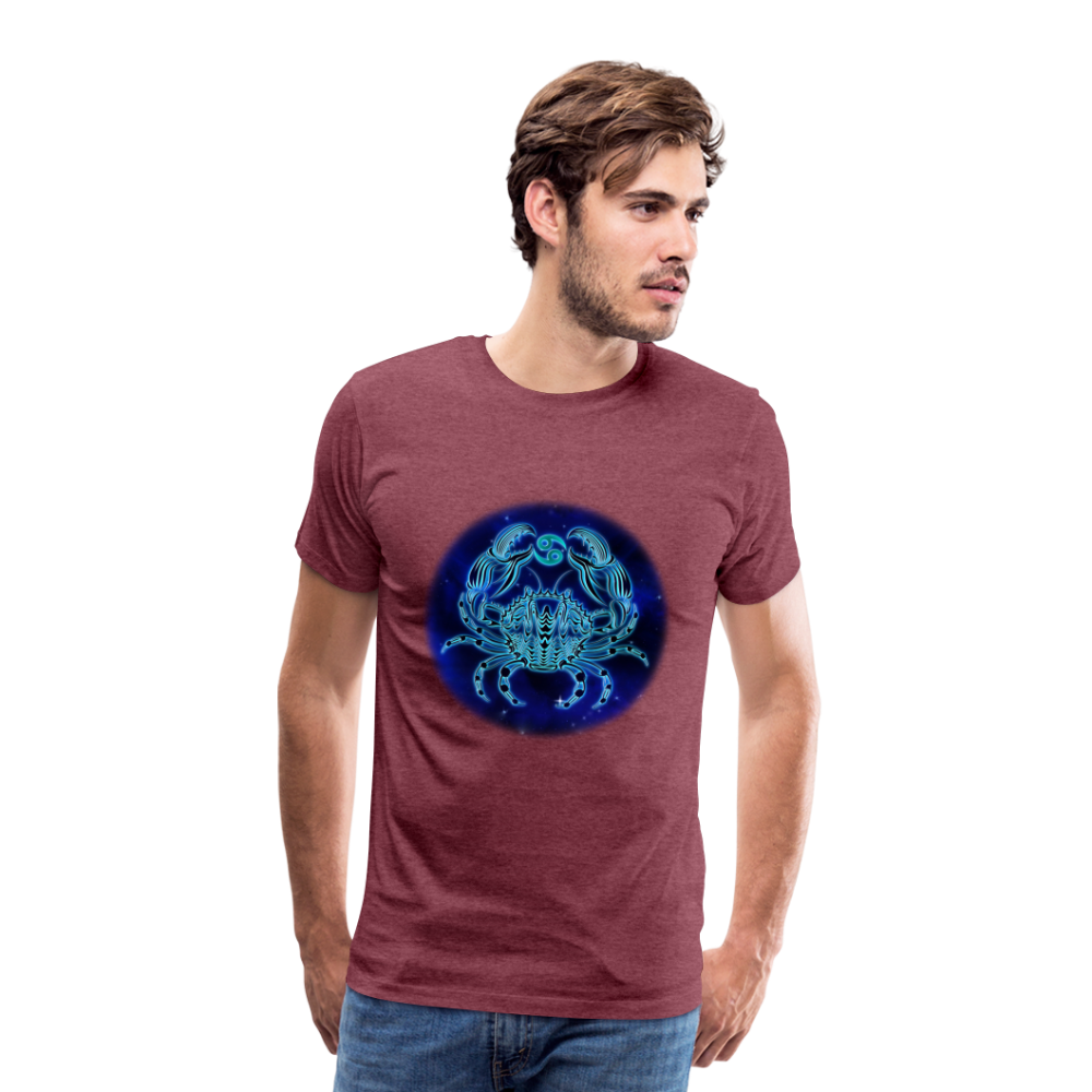 Men's Stellar Cancer Premium T-Shirt - heather burgundy