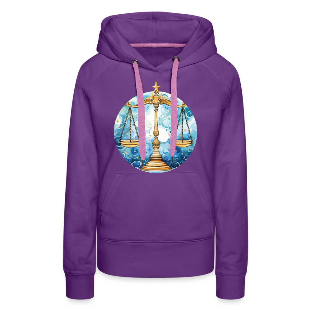 Women’s Mythical Libra Premium Hoodie - purple 