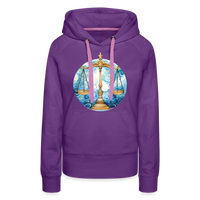 Thumbnail for Women’s Mythical Libra Premium Hoodie - purple 